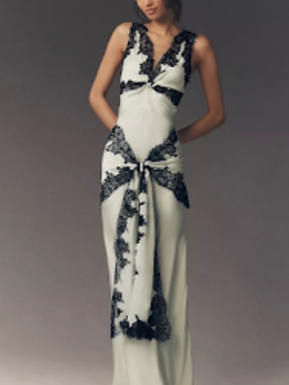 BHLDN -ANTHROPOLOGIE full length silky evening dress, size small.